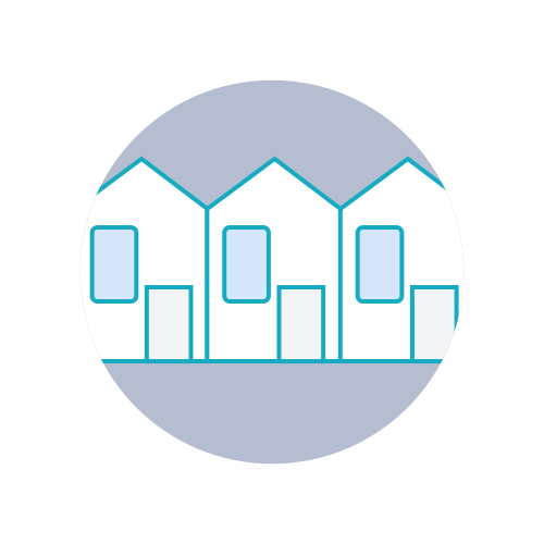 Terraced house icon