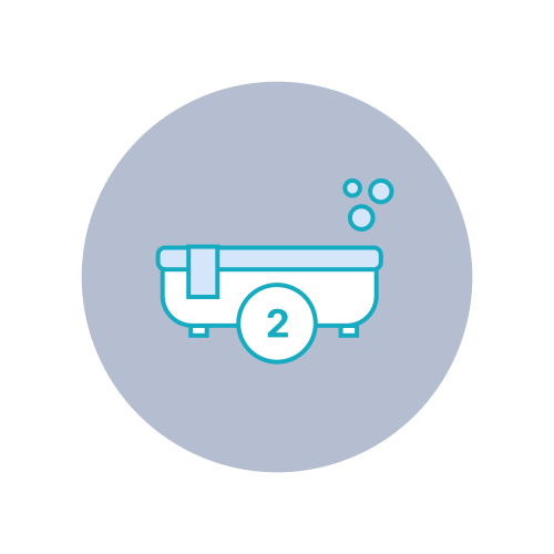 Two bathrooms icon